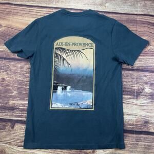 Denim & Flower Ricky Singh Teal Mens T-Shirt Sz M Aix-en-Provence Beach